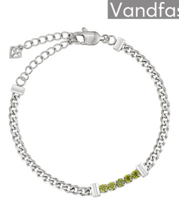 Annebrauner Panzer Tennis Peridot Armbånd