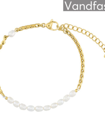 Annebrauner Pearl Petite Armbånd 18k Guldbelagt