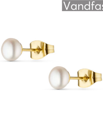 Annebrauner Pearl Studs øreringe 18k Guldbelagt