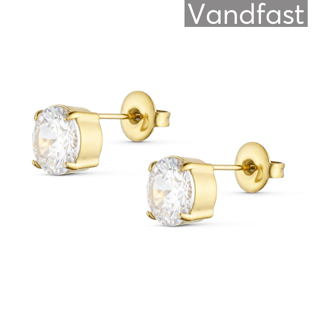 Annebrauner Princess Mm Clear øreringe 18k Guldbelagt