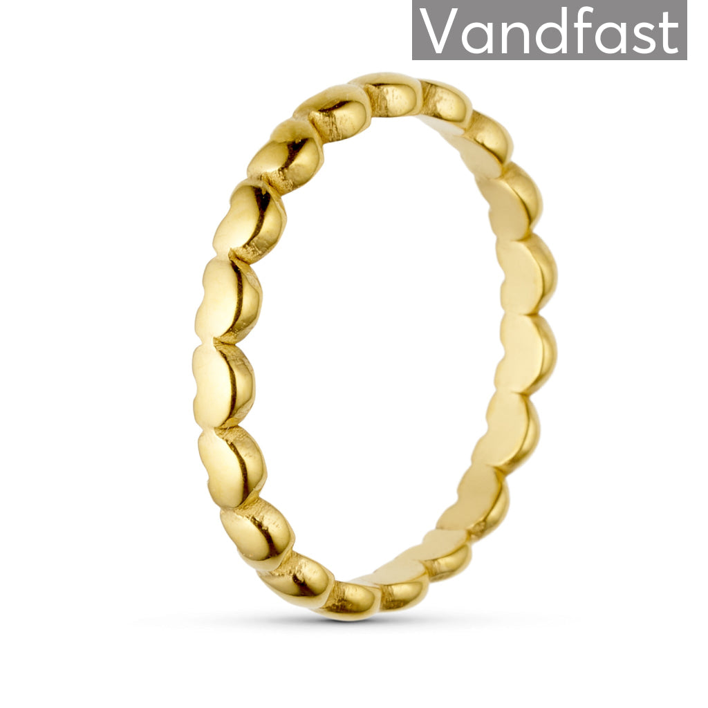 Annebrauner Simple Heart Ring 18k Guldbelagt 52