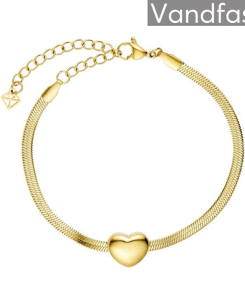 Annebrauner Snake Heart Armbånd 18k Guldbelagt