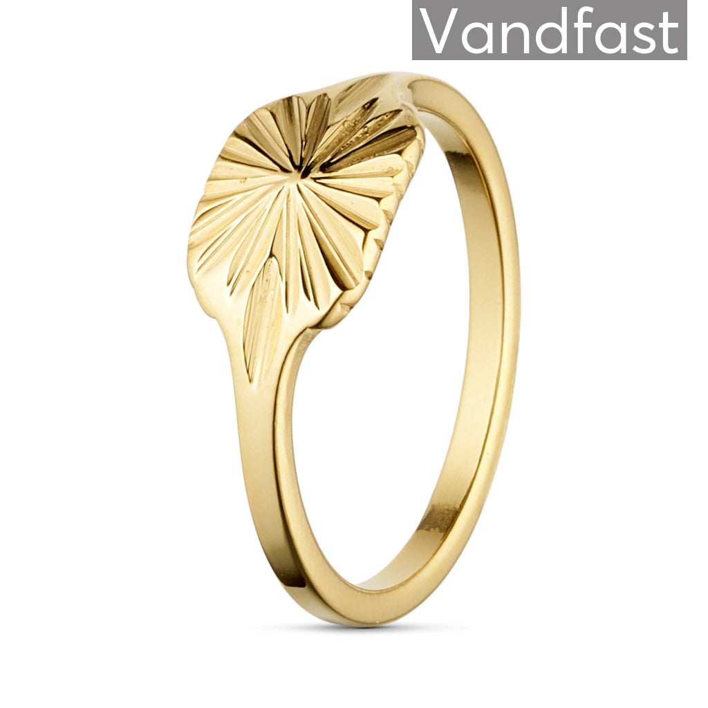 Annebrauner Sun Burst Ring 18k Guldbelagt 52