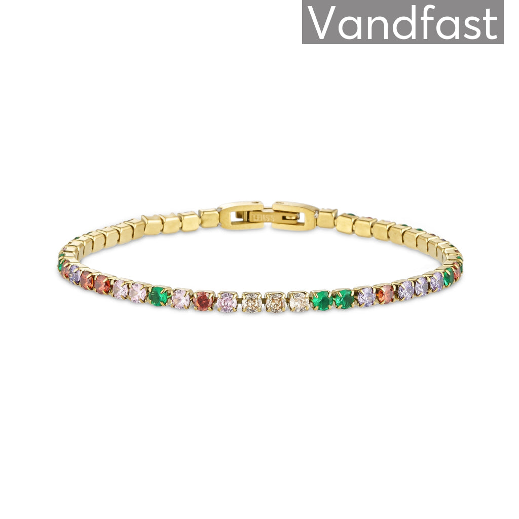 Annebrauner Tennis Texas Armbånd 18k Guldbelagt 17 Cm