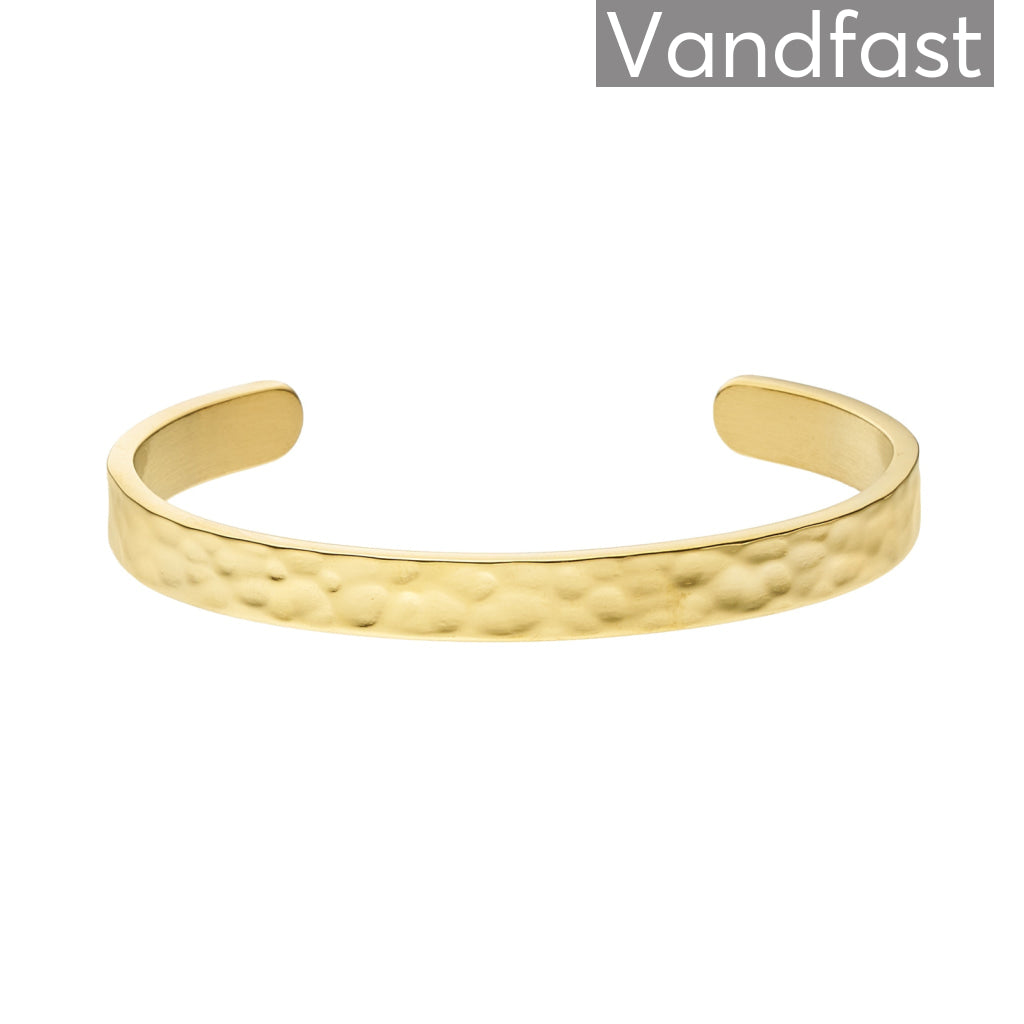 Annebrauner Texture Bangle Armbånd 18k Guldbelagt