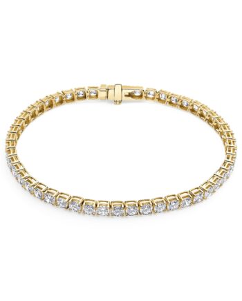 Armbånd Diamante Tennis 14 Kt  Guld El  Hvidguld   64-  72 Ct Tw  -  Vs Lab-grown Diamanter