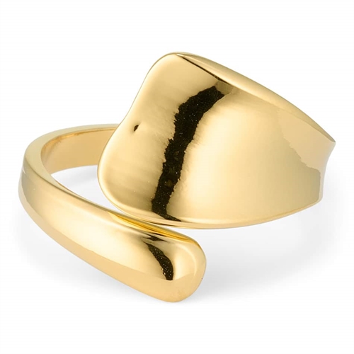 Blade Forgyldt Ring   ædelstål