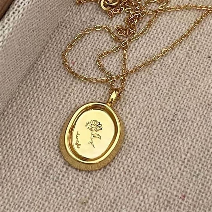 Boom Flower Halskæde   Sterling 18k