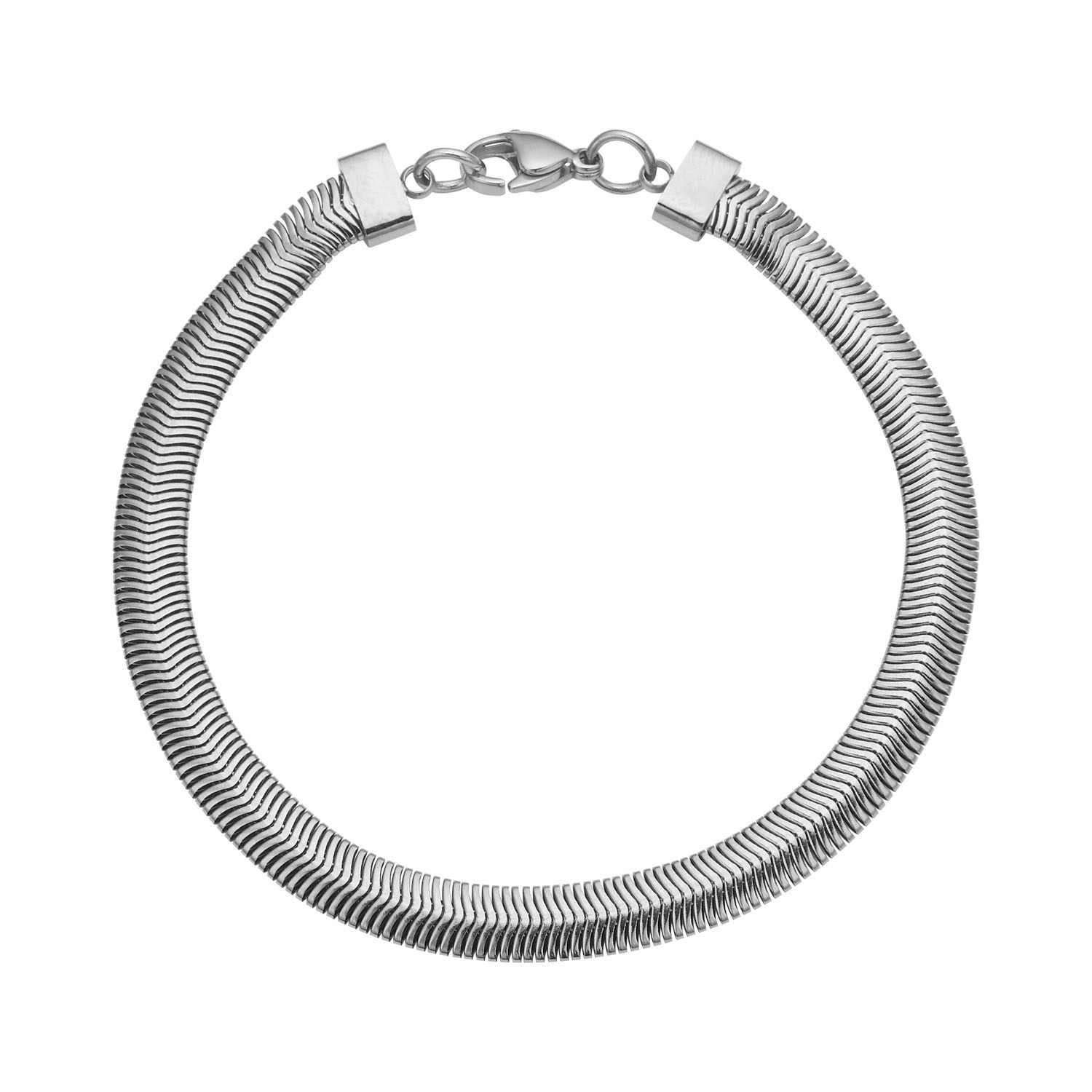 Bredt Herrearmbånd   Stål 20 Cm Langt