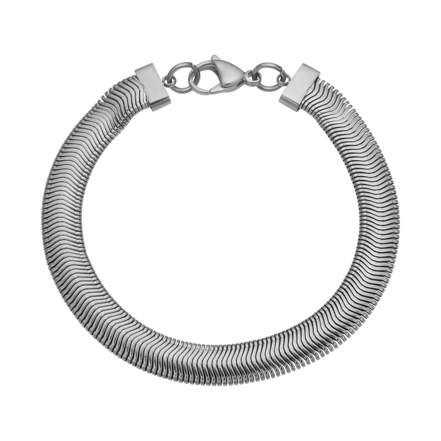 Bredt Herrearmbånd   Stål 20 Cm Langt