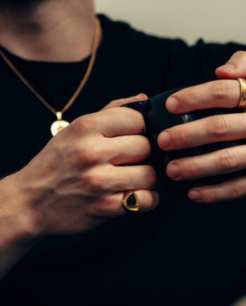 Classic Polygon Signet Ring  Guld  Str    Herre Northern Legacy
