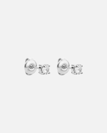Classic Zirkon Studs øreringe Sølvfarvet 4mm