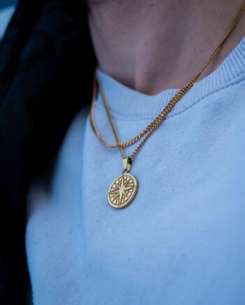 Compass Pendant      Guld  60 Cm Herre Northern Legacy