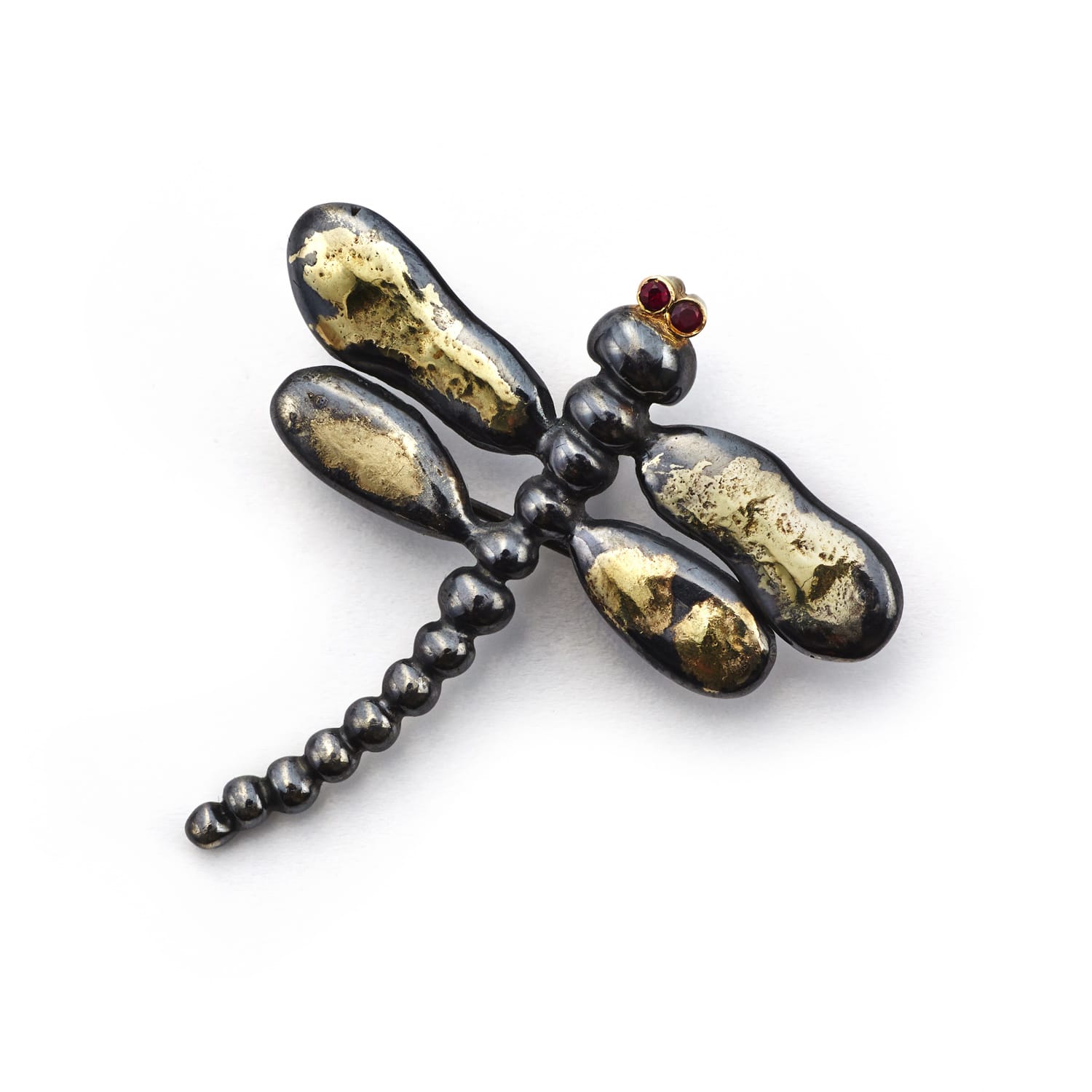 Dragonfly Ruby Eye Broche