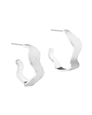 Dreamlit Wavy Hoop 18 Mm     Silver