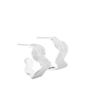 Dreamlit Wavy Hoop 14 Mm    Silver