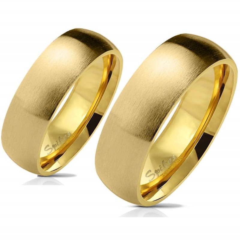 Forgyldt Og Matteret Forlovelsesring