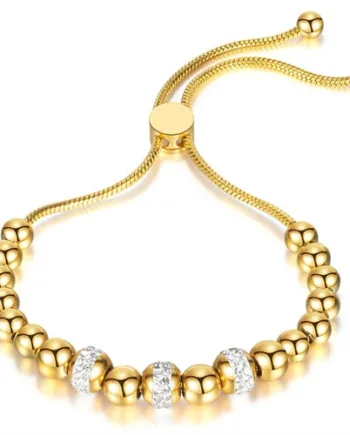Golden Willai Armbånd   ædelstål Og Cz