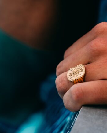 Gungnir Signet Ring  Guld  Str    Herre Northern Legacy