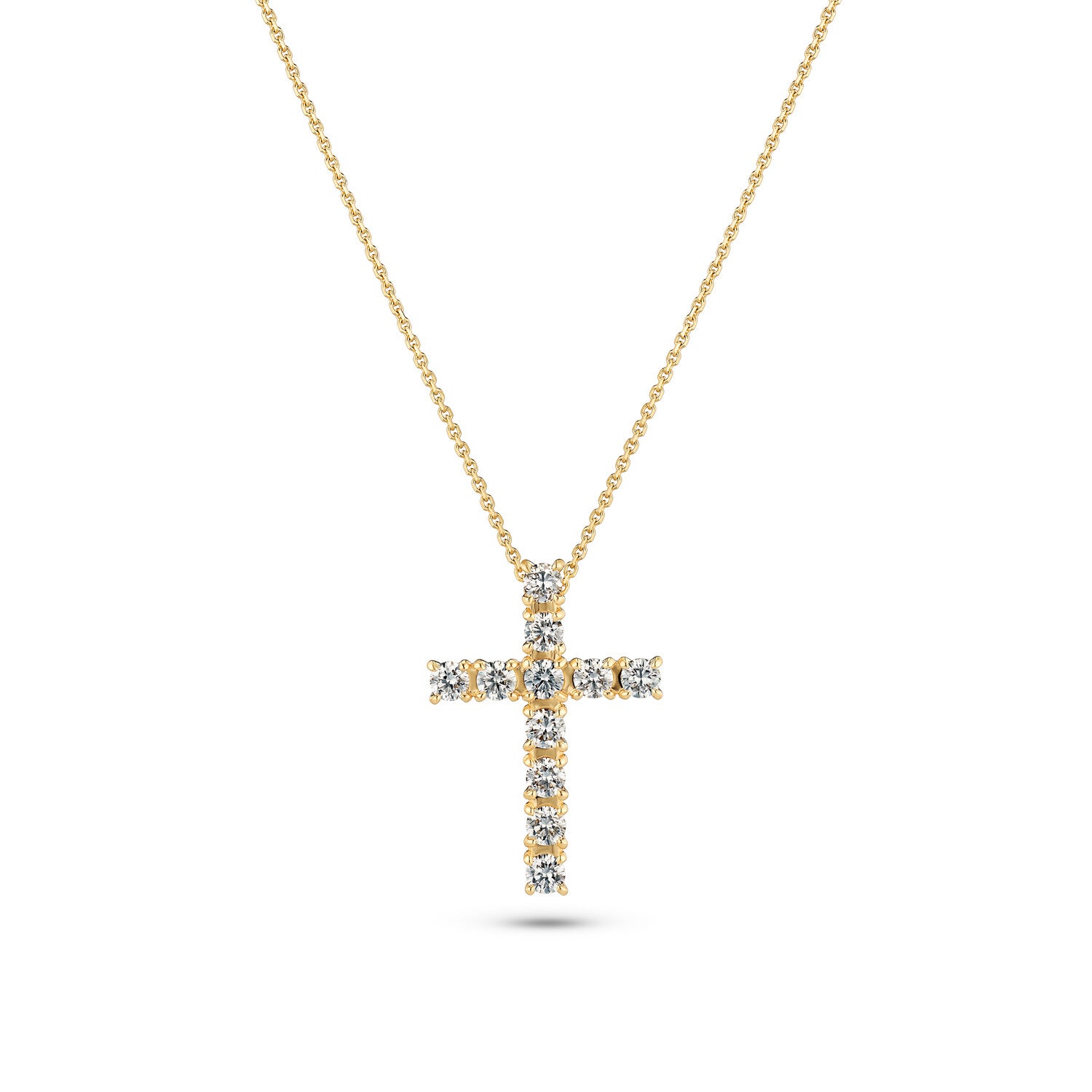Halskæde Alba Croce 14 Kt Guld El Hvidguld 64 Ct Tw - Vs Lab-grown Diamanter