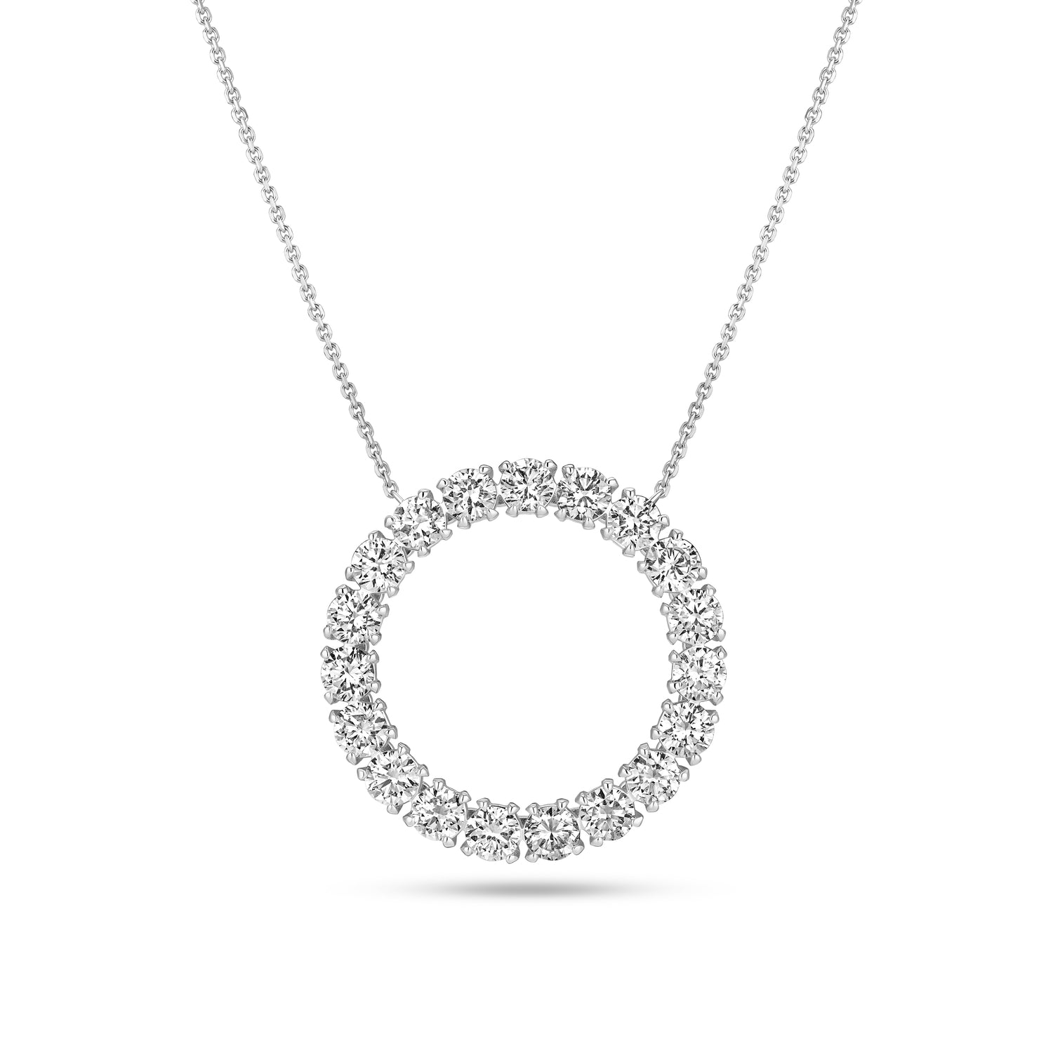 Halskæde Bellina 14 Kt Guld El Hvidguld 90 Ct Tw - Vs Lab-grown Diamanter