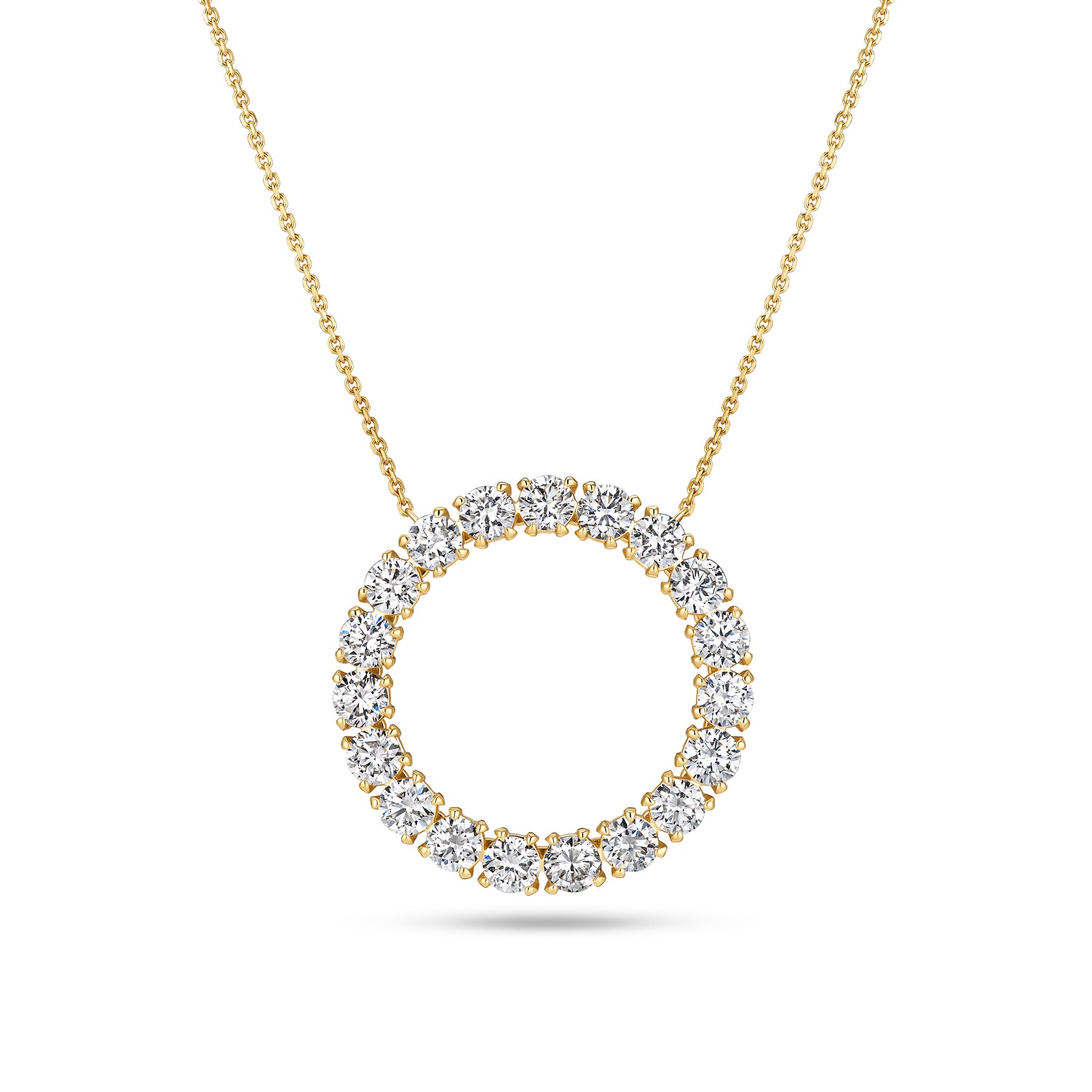 Halskæde Bellina 14 Kt Guld El Hvidguld 90 Ct Tw - Vs Lab-grown Diamanter