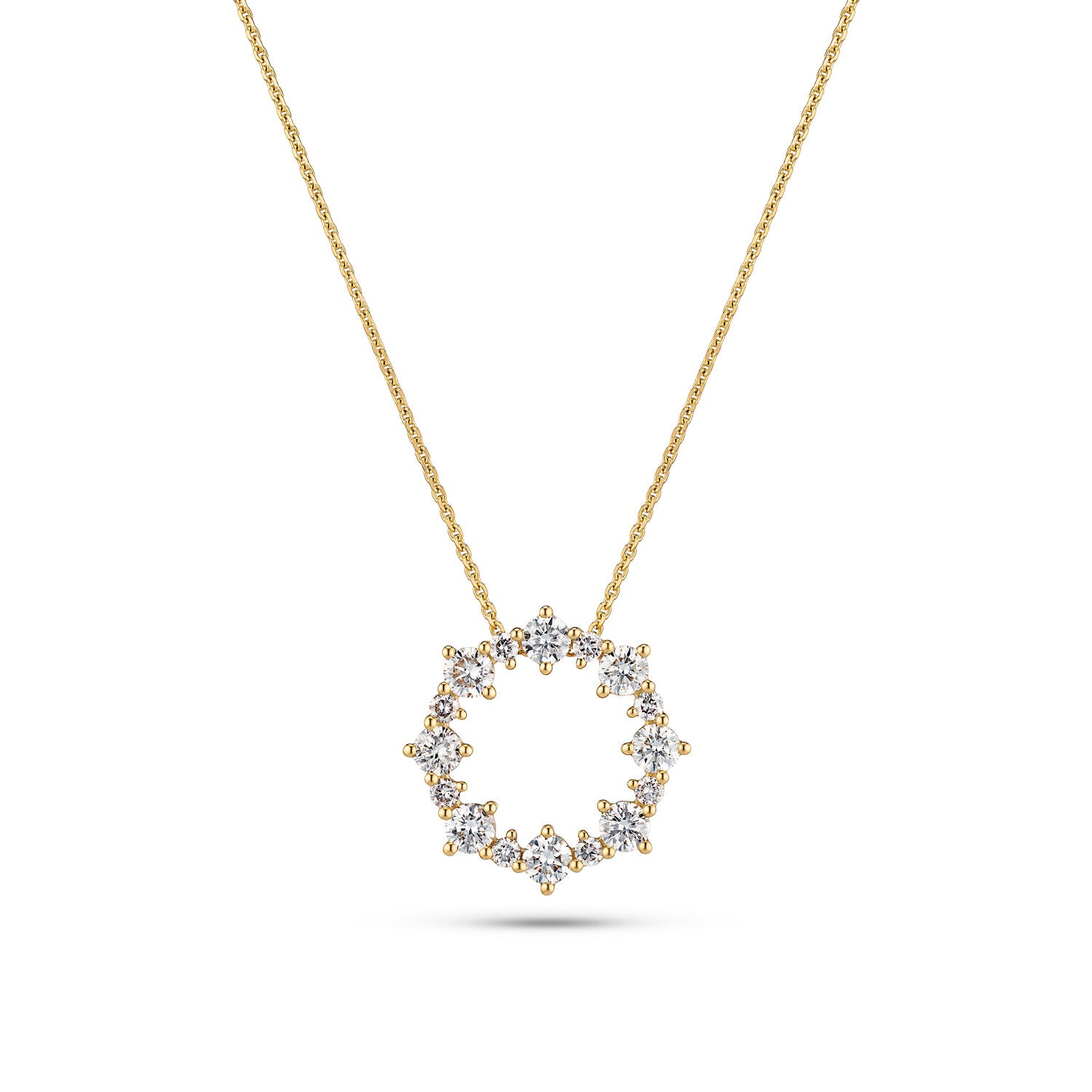 Halskæde Brina 14 Kt Guld El Hvidguld 81 Ct Tw - Vs Lab-grown Diamanter