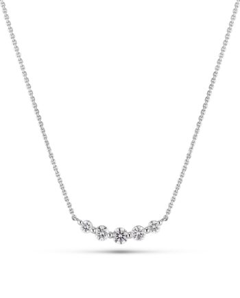 Halskæde Tiara 14 Kt  Guld El  Hvidguld   37-  46 Ct Tw  -  Vs Lab-grown Diamanter