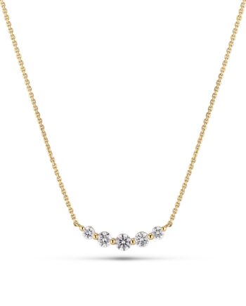 Halskæde Tiara 14 Kt  Guld El  Hvidguld   37-  46 Ct Tw  -  Vs Lab-grown Diamanter