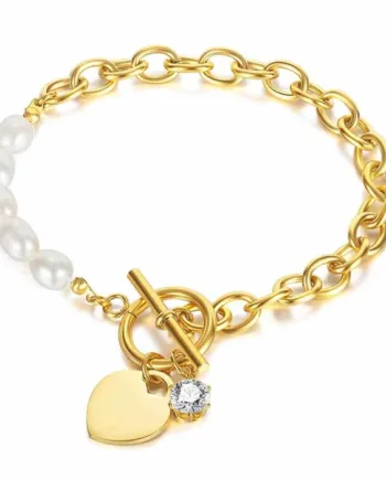 Heart   Pearls Armbånd