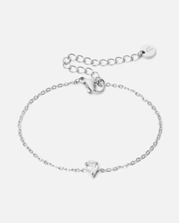 Ice Drop Zirkon Armbånd Sølvfarvet
