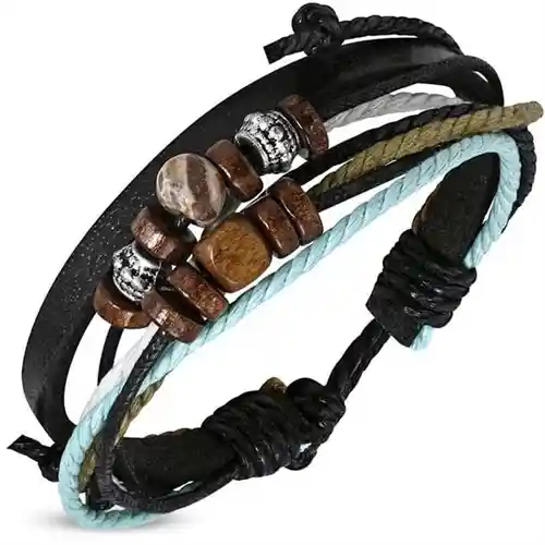 Læderarmbånd   Quot Green Cord Quot
