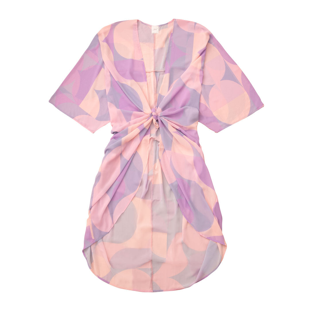 Lilla   Fersken Mønsteret Kimono  Breeze One Size