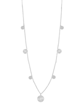 Line Coin Necklace    Silver