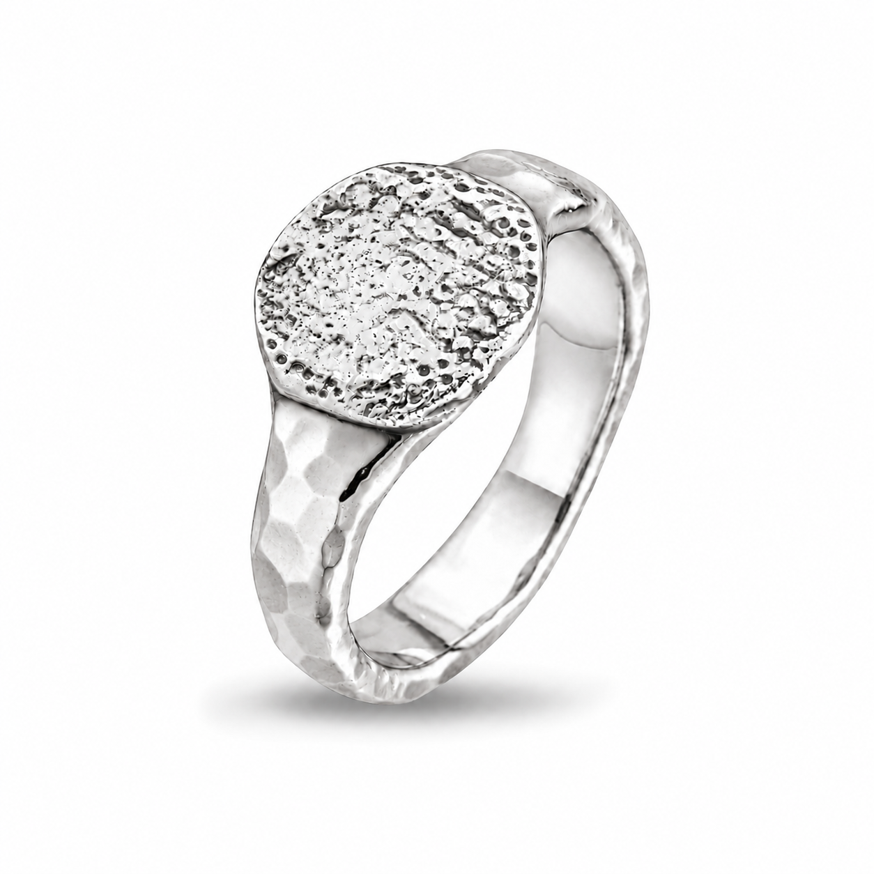 Mani Coin Polished Ring 58