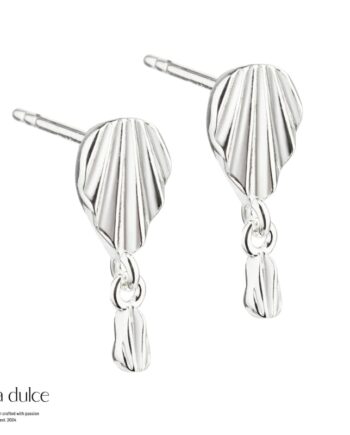 Mini Fan Earstuds   Silver