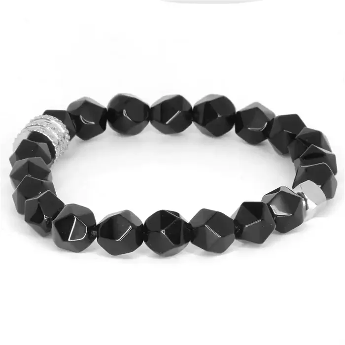 Nordic Balance   Armbånd Til Mænd Med Sorte Perler