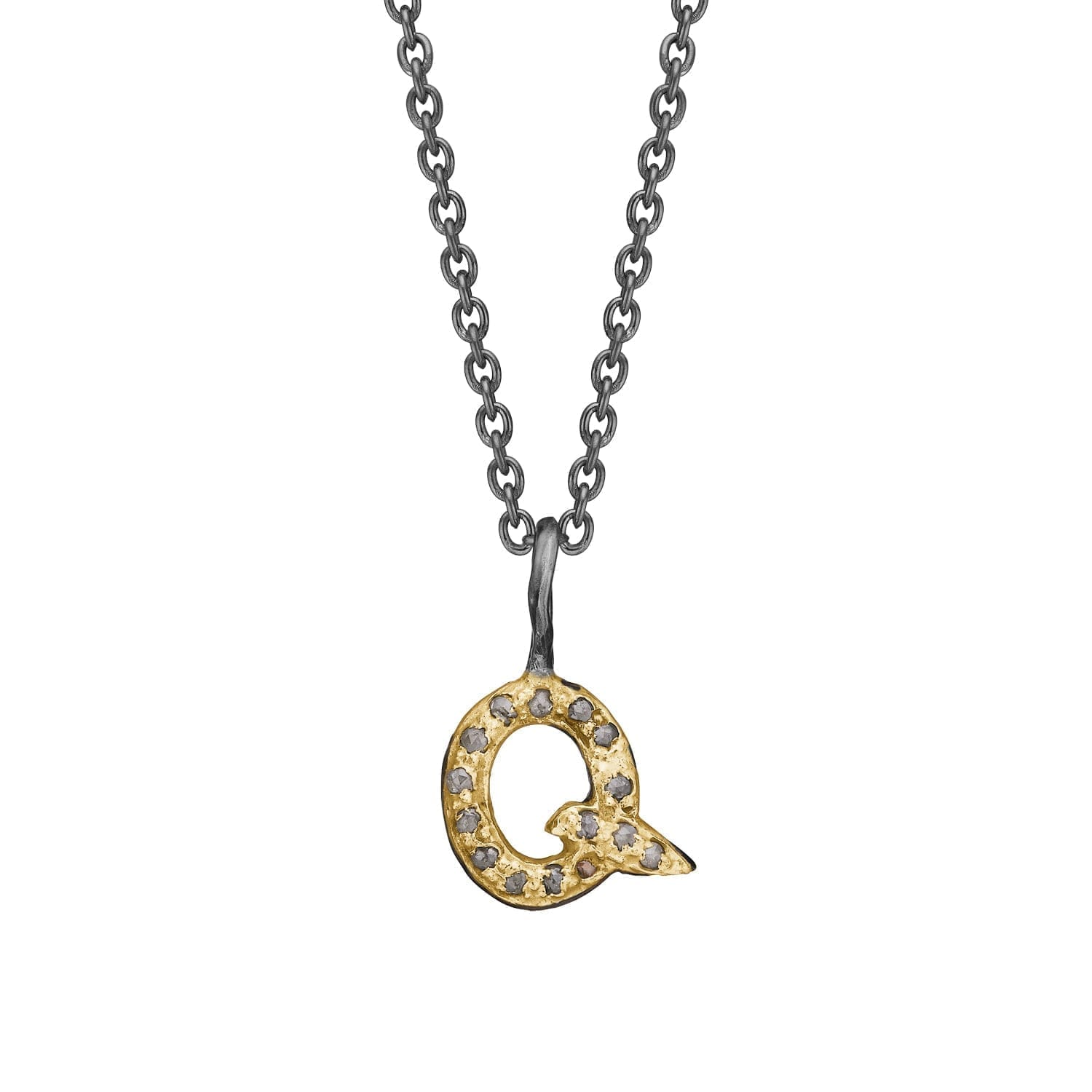 Nordic Golden Pavé Bogstav Vedhæng