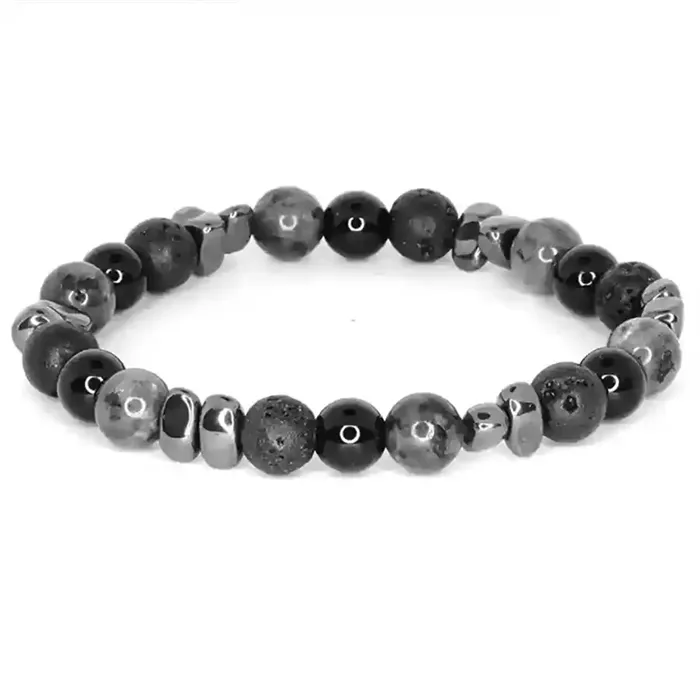 Obsidian Stone Armbånd   Herrearmbånd   Mm