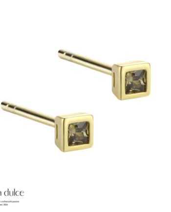 Olive Square Earstud   Golden