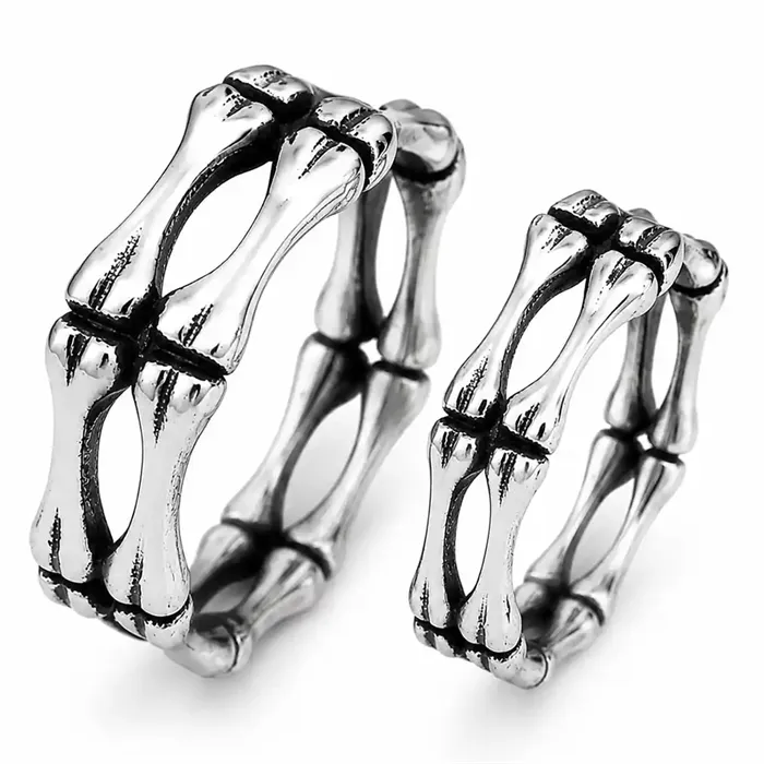 Osso Noir Forlovelses-   Vielsesring   Rustfrit Stål   Bone Design