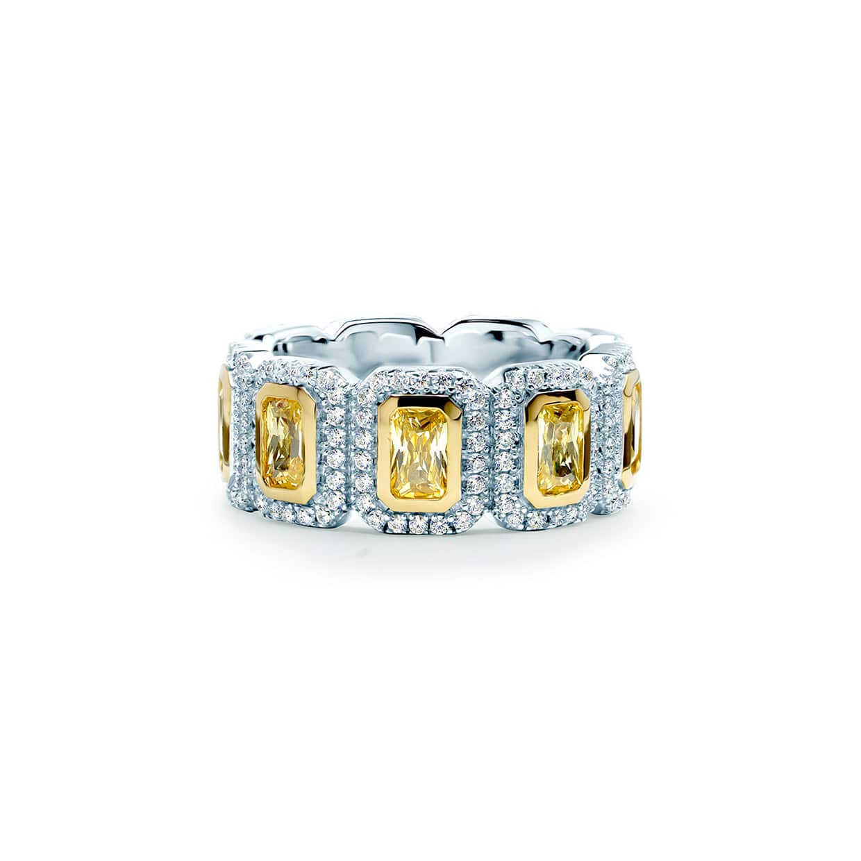 Oxford Gul Emerald Cut Eternity Ring 48