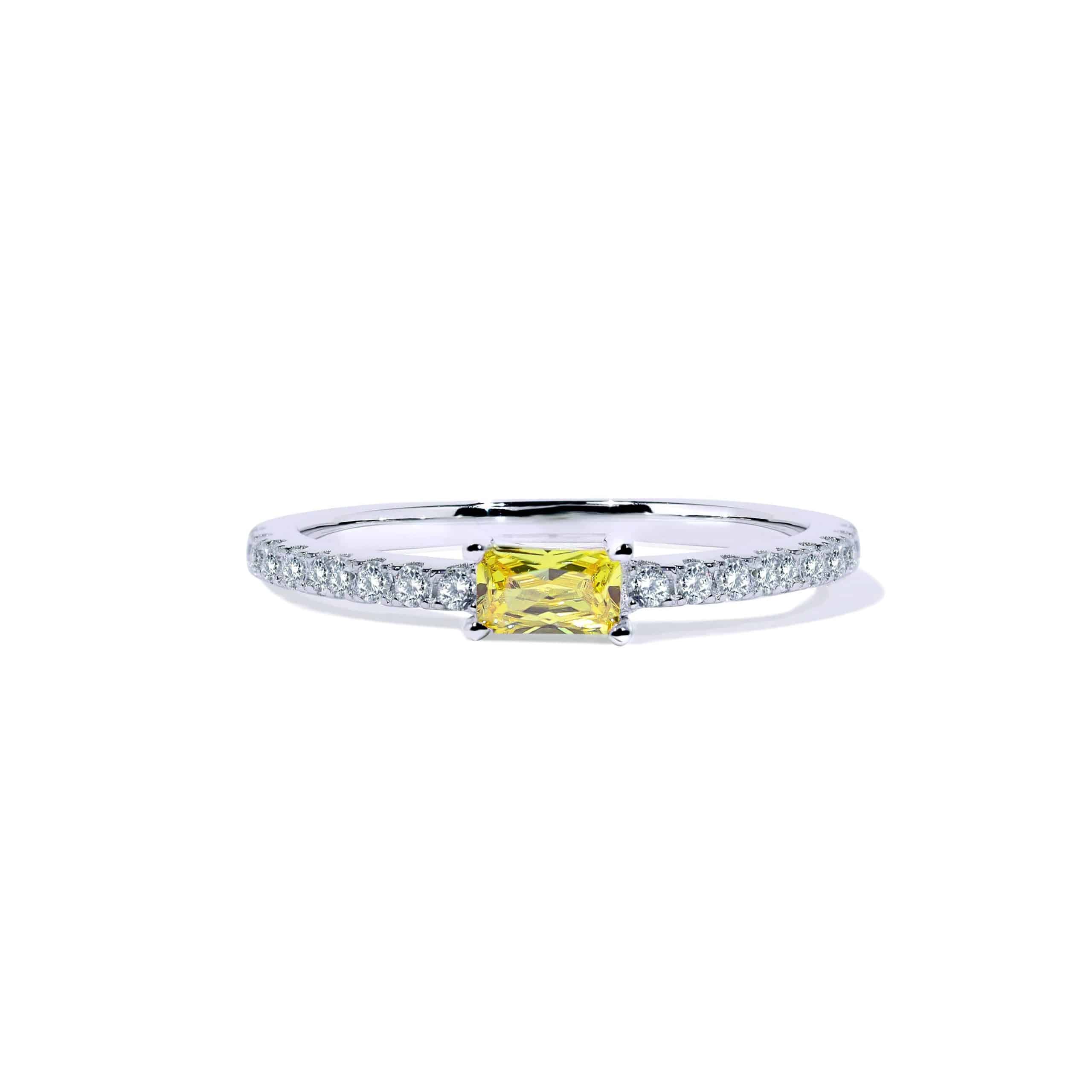 Oxford Gul Loveable Ring Med Gul Radiant Sten 48