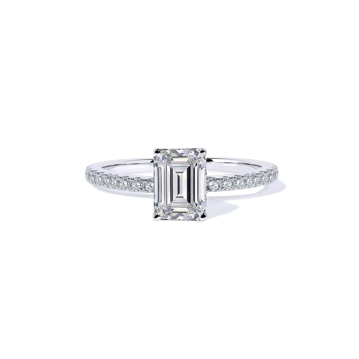 Oxford Hvid Radiant Solitaire Ring 48