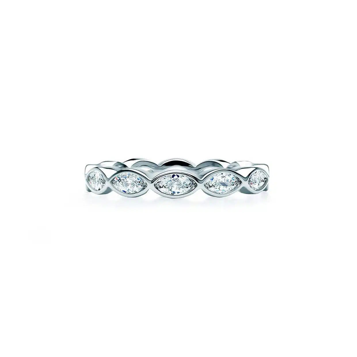 Oxford Marquise Alliancering   Sølv 48