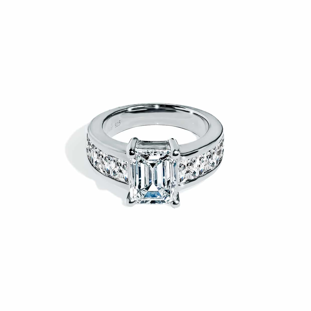Oxford Prinsesse   Radiant Formet Ring   Sølv 48