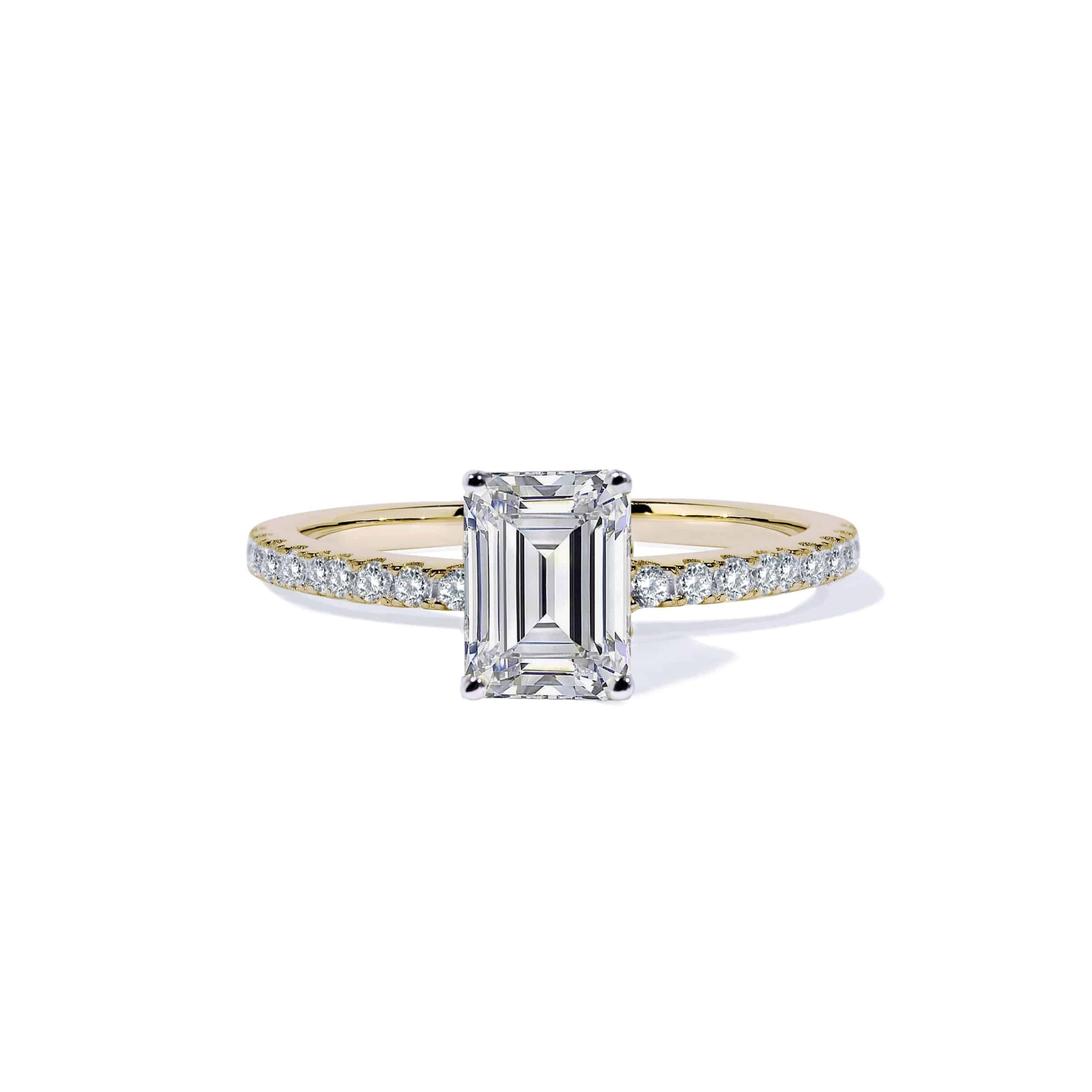 Oxford Radiant Solitaire Ring   Forgyldt Sterling Sølv 48