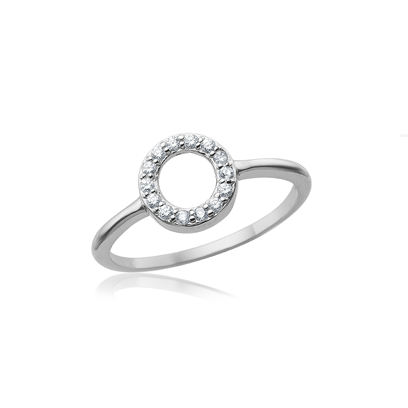 Ring Sølv Med Zirkonia 48