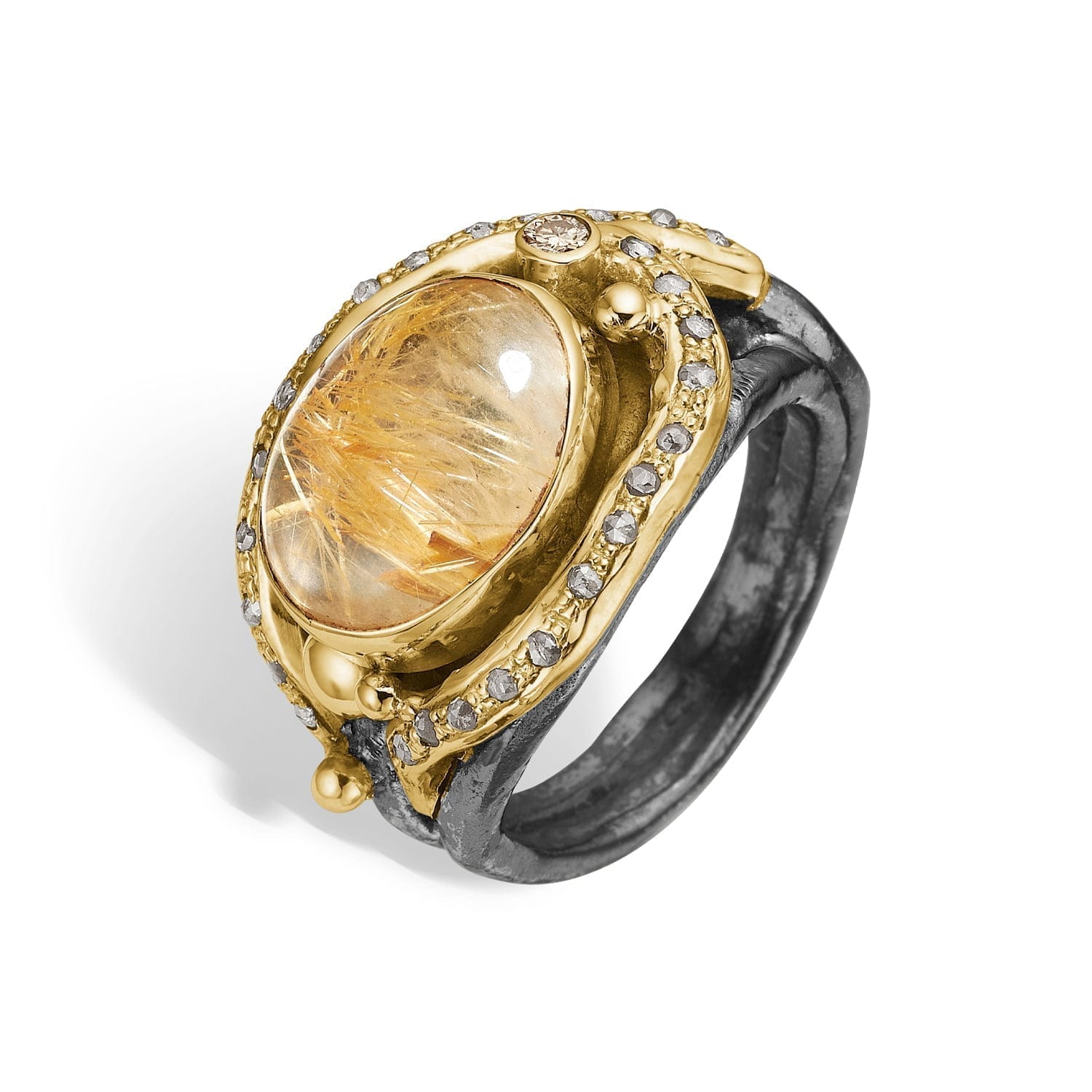 Ring Kensho Rutile Quartz 52
