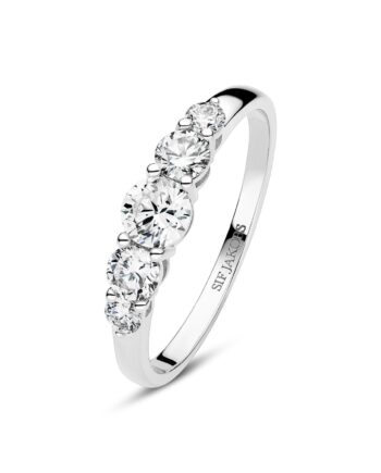 Ring Tiara 14 Kt  Guld El  Hvidguld   79 Ct Tw  -  Vs Lab-grown Diamanter